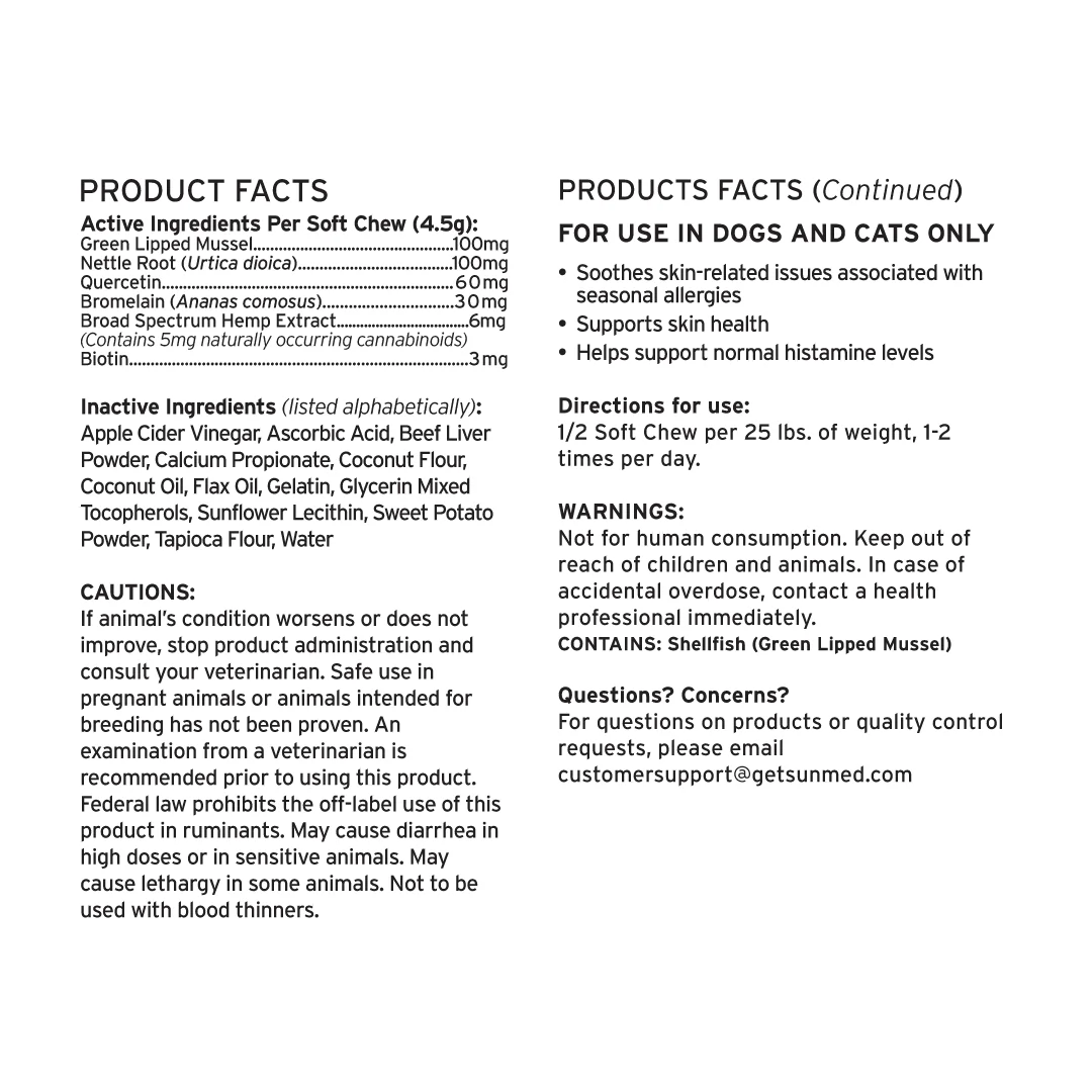 Broad Spectrum Allergy Aid CBD Pet Chews - Image 6
