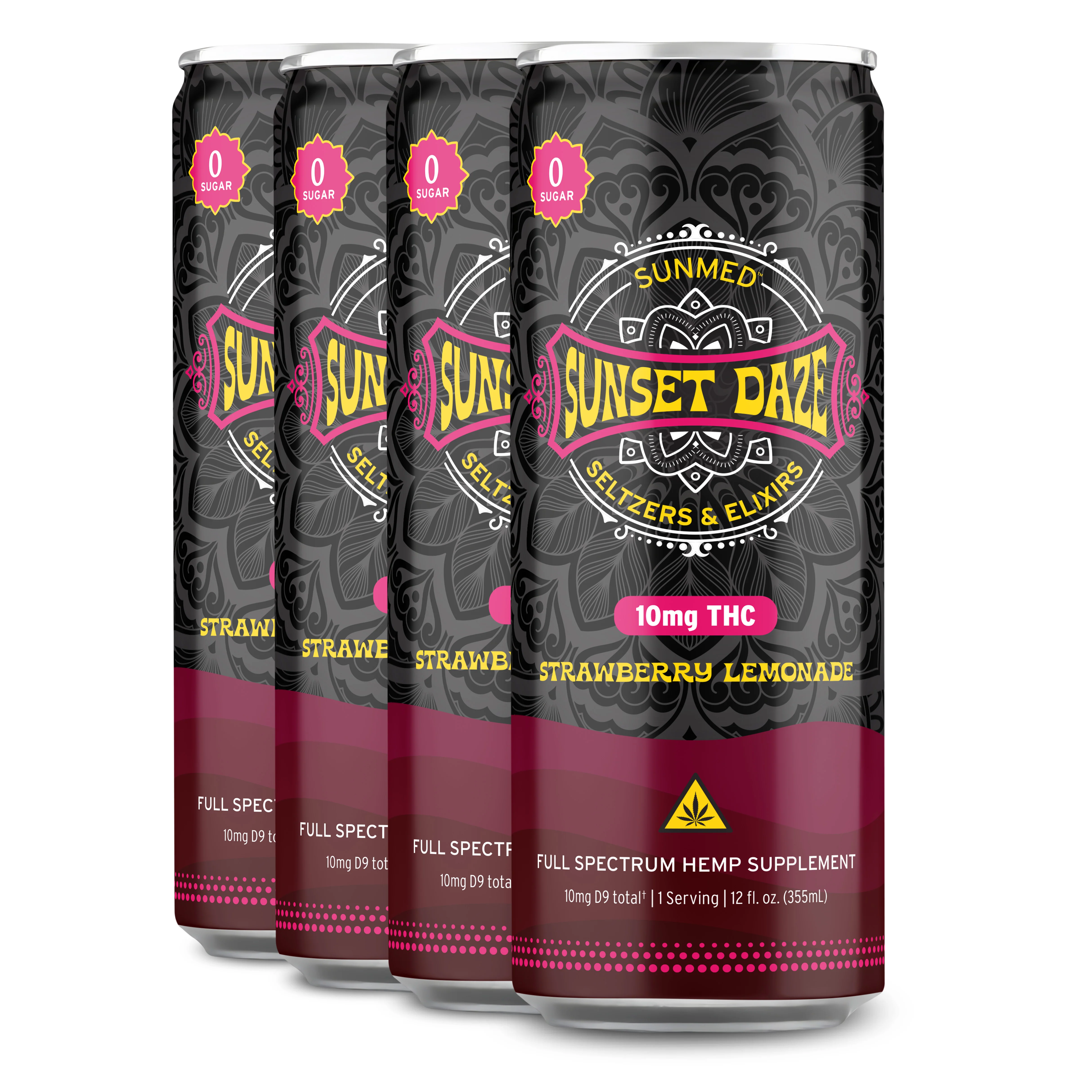 Sunset Daze Delta 9 THC Seltzer Strawberry Lemonade - Image 2